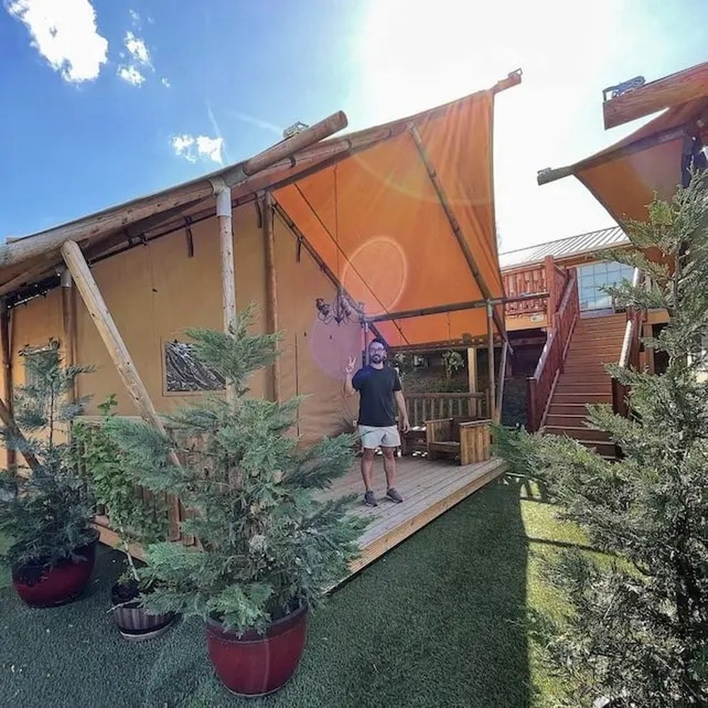 Rob Abasolo, founder of Host Camp, at one of his glamping properties